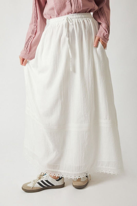 Traditional Oya Maxirock aus Baumwolle