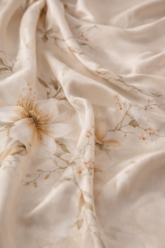 Oriental Magnolia Seidentuch