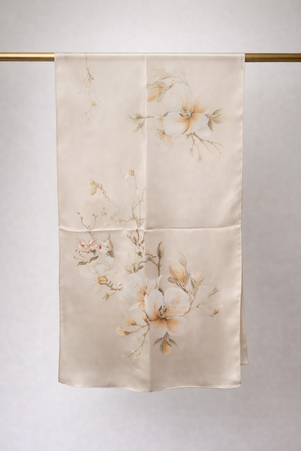Oriental Magnolia Seidentuch