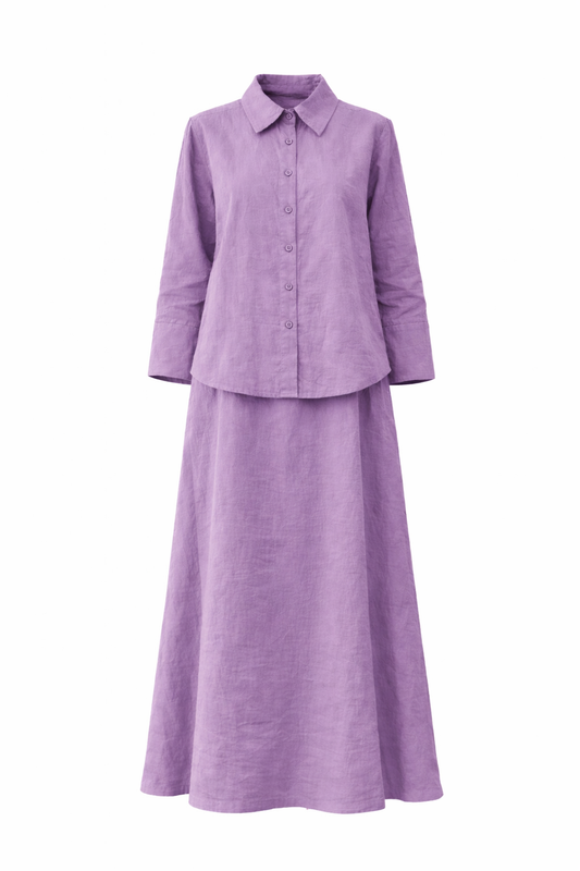 Basic Cotton Zweiteiler Flieder