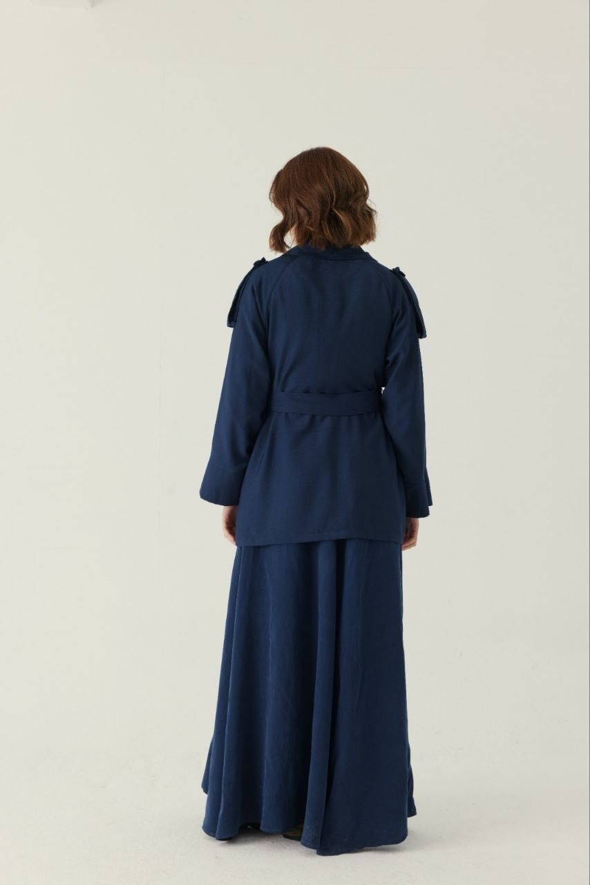 Zahra kurzer Trenchcoat aus Viskosemischung
