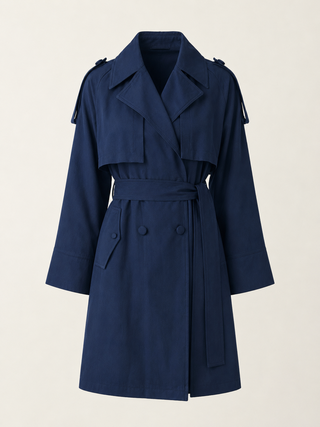 Zahra kurzer Trenchcoat aus Viskosemischung