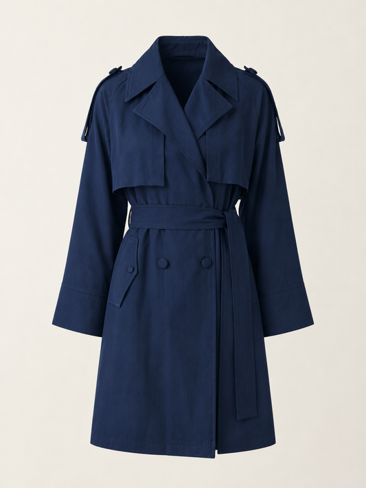 Zahra kurzer Trenchcoat aus Viskosemischung