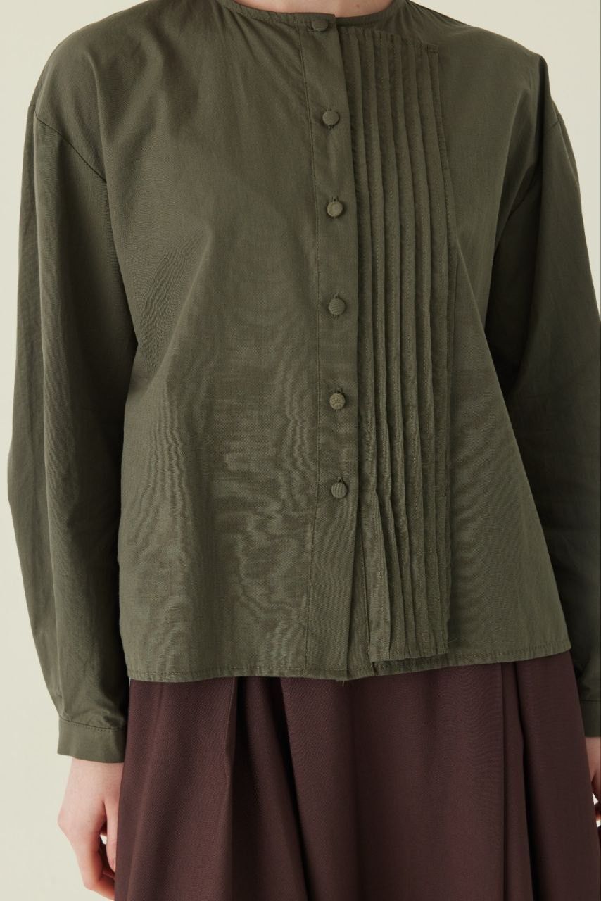 Hemd aus Baumwolle in Khaki