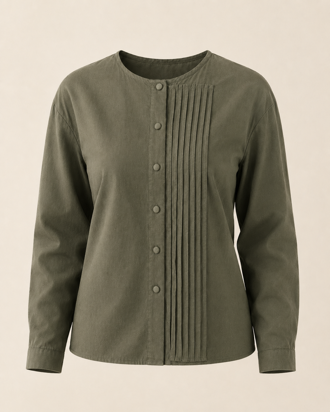 Hemd aus Baumwolle in Khaki